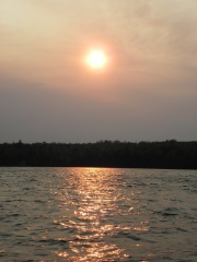Maine - Moose Safari Sunset on the Pond
