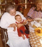 Rachel with Great Grandma 1978
