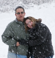 Dad & Rachel in the Snow