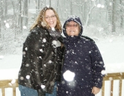 Mary & Rachel in the Snow