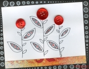 Button Floral Card