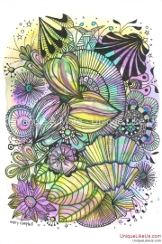 Seashells - Zentangle Inspired Art