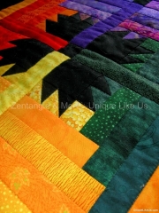 Rainbow Bear Claw Table Runner (Detail)