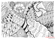 Zentangle - Fantasy Floral