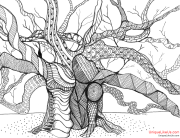 Zentangle Inspired Art - Gnarly Tree