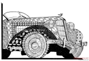 Zentangle Inspired Art - 851 Auburn Windspeedster