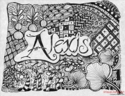 Zentangle Inspired Art - Alexis