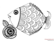 Zentangle Inspired Art - Fish