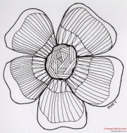 Zentangle Inspired Art - Floral Rose