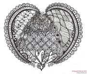 Zentangle Inspired Art - Heart
