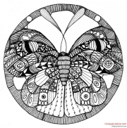 Zentangle Inspired Art - Moth