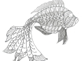 Zentangle Inspired Art - Angel Fish