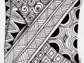 Zentangle - Crescent Moon and Shattuck Tile