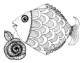 Zentangle Inspired Art - Fish