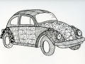 Zentangle Inspired Art - VW Beetle
